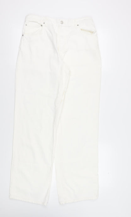 Zara Women's White Straight Jeans Size 18