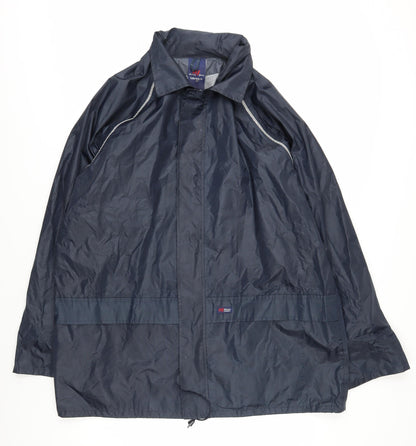 Mens UK Size XL Harley James Blue Rain Coat