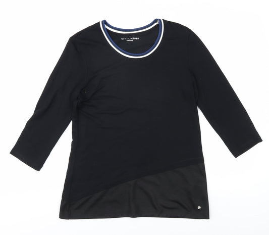 Womens UK Size 8 Gerry Weber Black Basic T-Shirt
