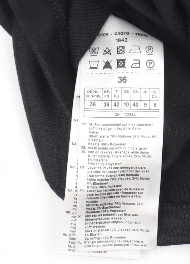 Womens UK Size 8 Gerry Weber Black Basic T-Shirt
