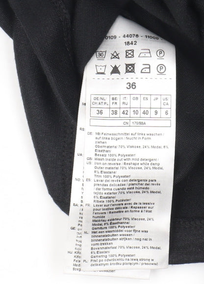 Womens UK Size 8 Gerry Weber Black Basic T-Shirt