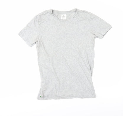 Lacoste Men's Grey Cotton Short Sleeve T-Shirt M