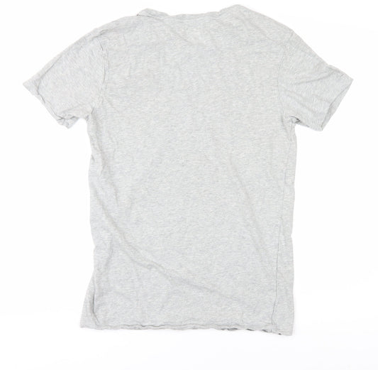 Lacoste Men's Grey Cotton Short Sleeve T-Shirt M