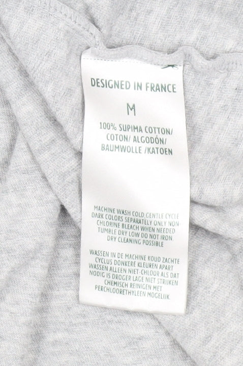 Lacoste Men's Grey Cotton Short Sleeve T-Shirt M