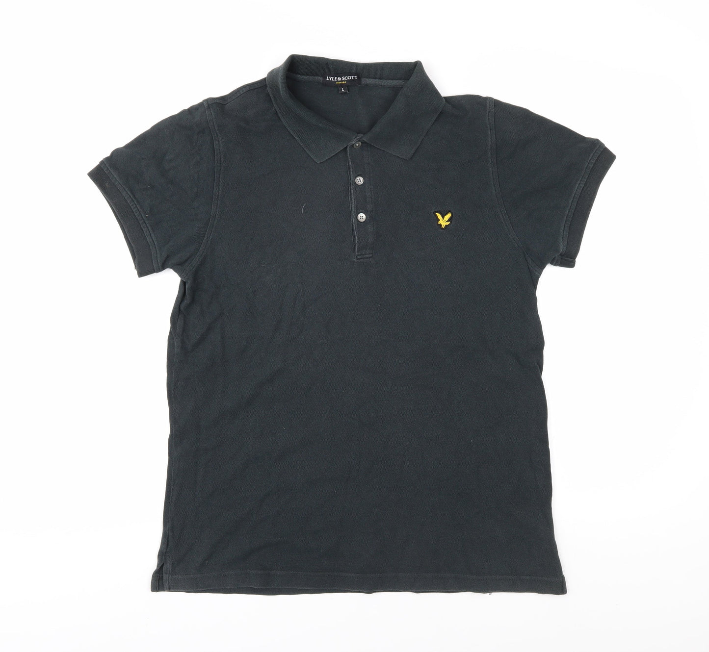 Lyle & Scott Men's Black Large Vintage Polo Shirt
