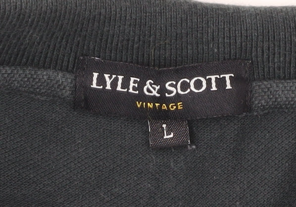 Lyle & Scott Men's Black Large Vintage Polo Shirt