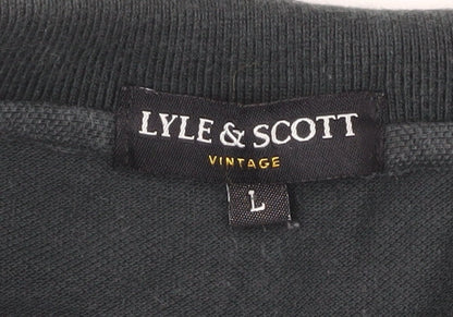 Lyle & Scott Men's Black Large Vintage Polo Shirt