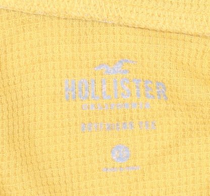 Hollister Women's Yellow Pullover Sweatshirt, Size L, 1/4 Zip