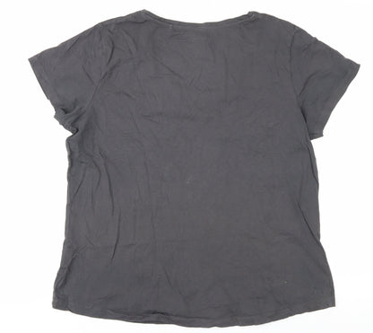 Mountain Warehouse Women's Black V-Neck T-Shirt Size 18