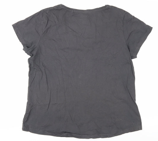Mountain Warehouse Women's Black V-Neck T-Shirt Size 18