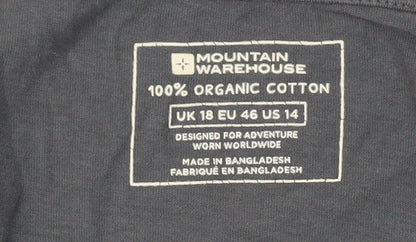 Mountain Warehouse Women's Black V-Neck T-Shirt Size 18