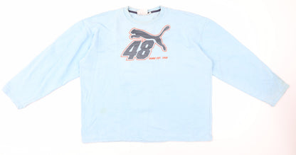 Puma Men's XL Blue Long Sleeve Sports T-Shirt