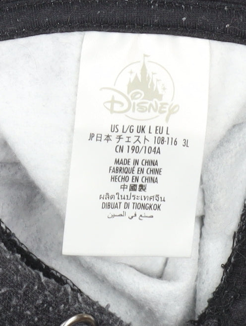 Unisex Adults UK Size L Disney Black Pullover Hoodie