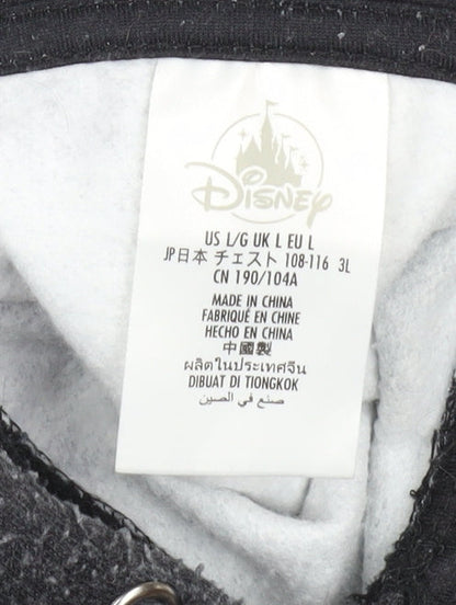 Unisex Adults UK Size L Disney Black Pullover Hoodie