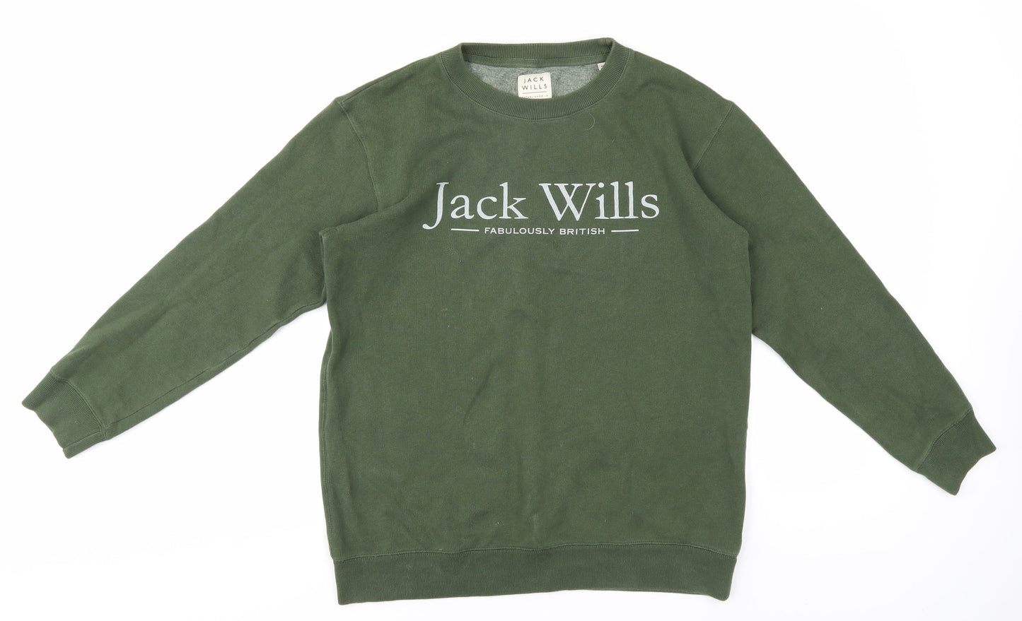 Jack Wills Women's Green Crew Neck T-Shirt Size 10