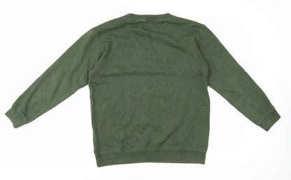 Jack Wills Women's Green Crew Neck T-Shirt Size 10