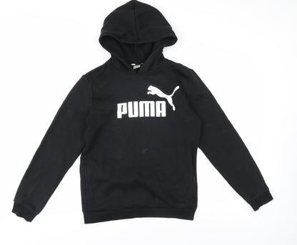 Puma Boys Black XL Hoodie with Logo - Casual Comfort