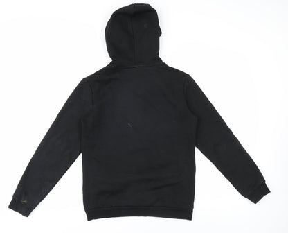 Puma Boys Black XL Hoodie with Logo - Casual Comfort
