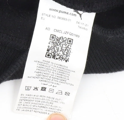 Puma Boys Black XL Hoodie with Logo - Casual Comfort