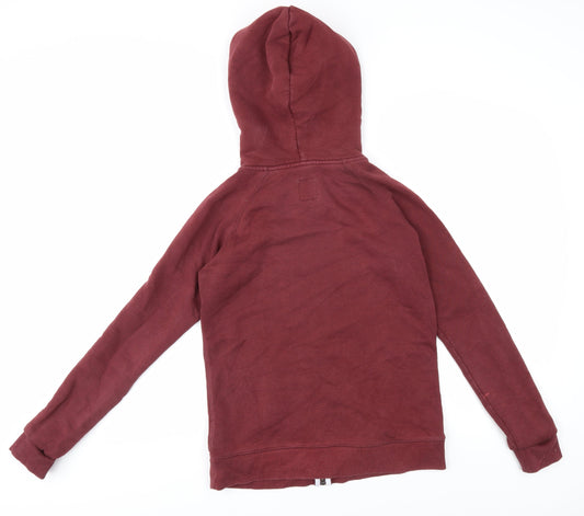 Womens UK Size 10 Jack Wills Red Full Zip Hoodie