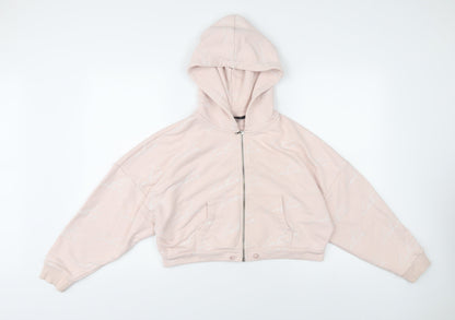 The Couture Club Women's Pink XS Full Zip Hoodie