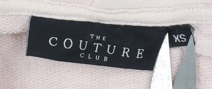 The Couture Club Women's Pink XS Full Zip Hoodie