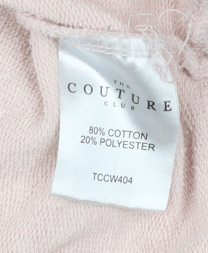 The Couture Club Women's Pink XS Full Zip Hoodie