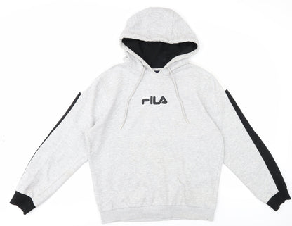 Mens UK Size S FILA Grey Pullover Hoodie