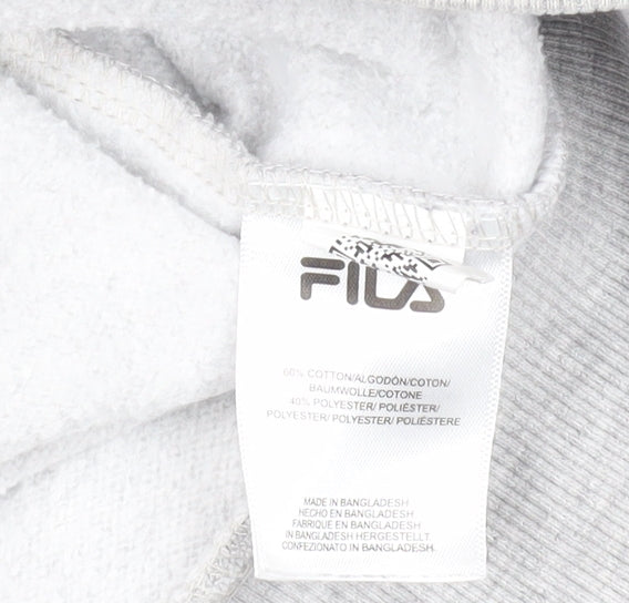 Mens UK Size S FILA Grey Pullover Hoodie