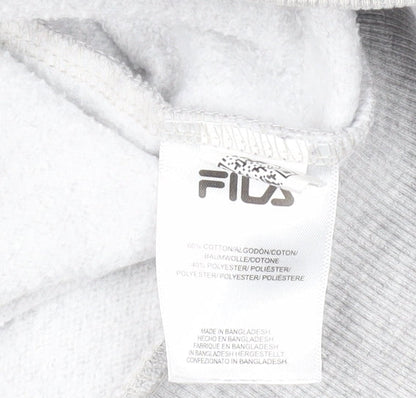Mens UK Size S FILA Grey Pullover Hoodie
