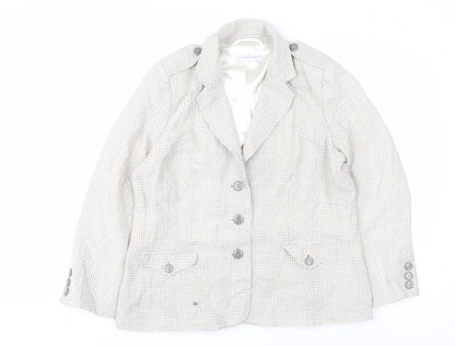 Windsmoor Women's Beige Check Linen Suit Jacket