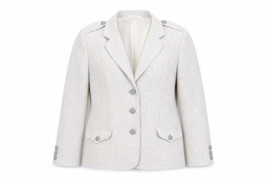 Windsmoor Women's Beige Check Linen Suit Jacket