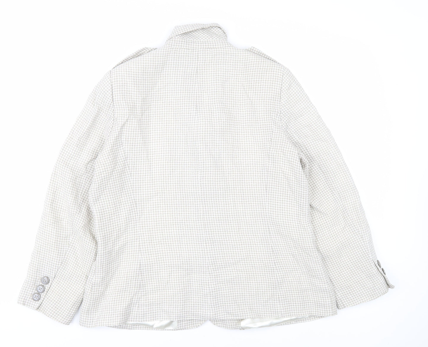 Windsmoor Women's Beige Check Linen Suit Jacket