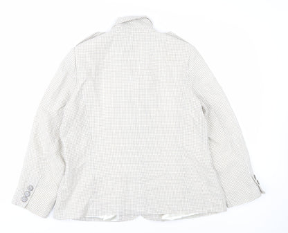 Windsmoor Women's Beige Check Linen Suit Jacket
