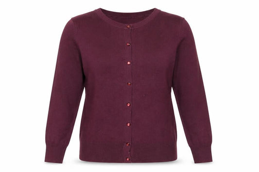 Front view of Red Herring Women's Purple Button-Up, size 12, Top