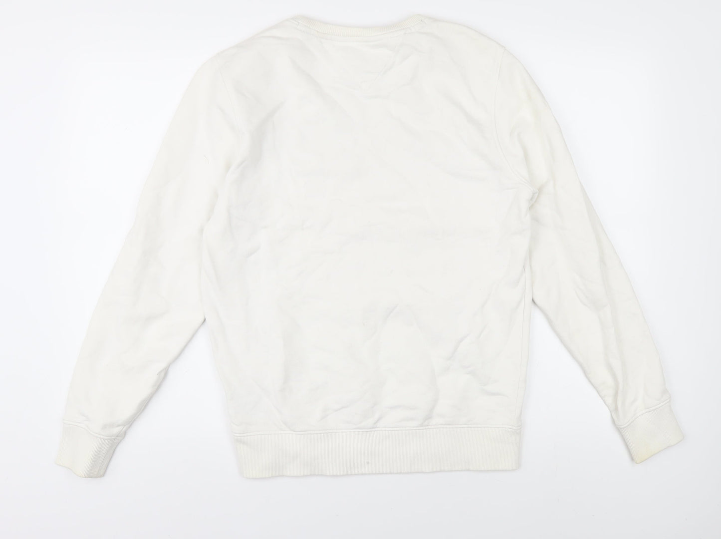 Tommy Jeans Men's White Pullover Jumper S
