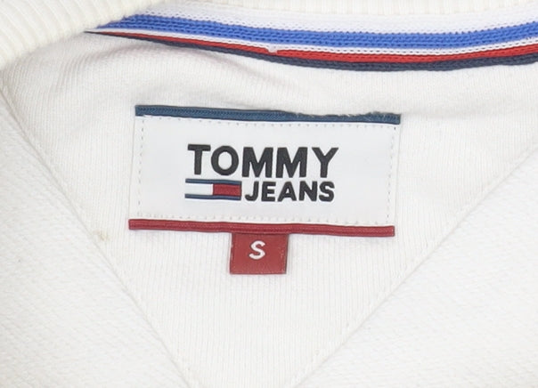 Tommy Jeans Men's White Pullover Jumper S