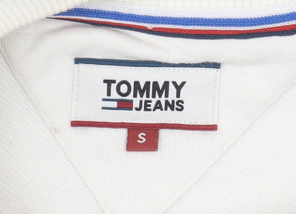 Tommy Jeans Men's White Pullover Jumper S