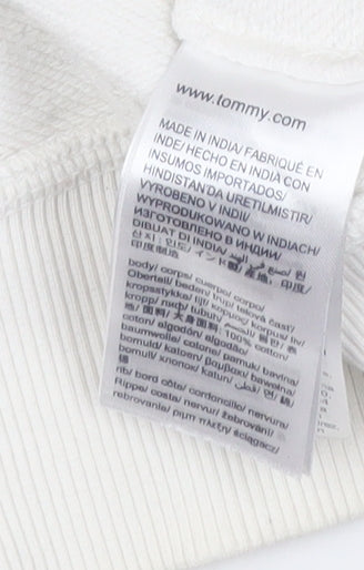 Tommy Jeans Men's White Pullover Jumper S