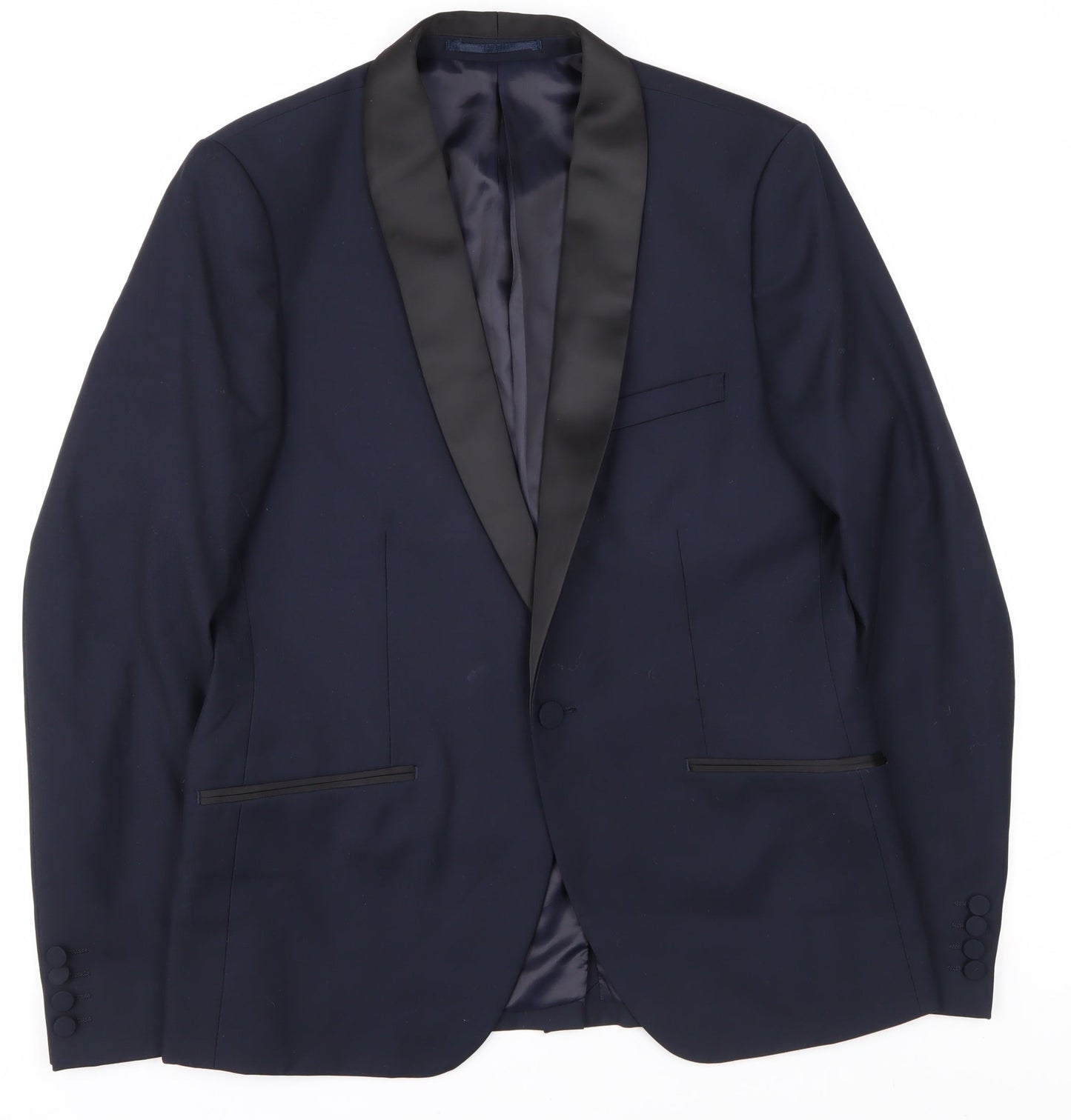 Mens UK Size 40 French Connection Regular Blue Suit Tuxedo