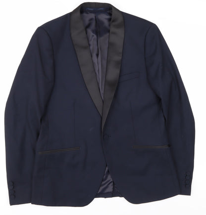 Mens UK Size 40 French Connection Regular Blue Suit Tuxedo