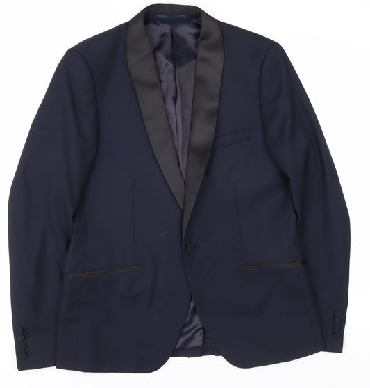 Mens UK Size 40 French Connection Regular Blue Suit Tuxedo