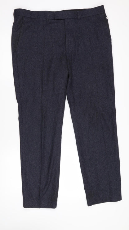 Marks and Spencer Men's Black Dress Pants Lined Wool