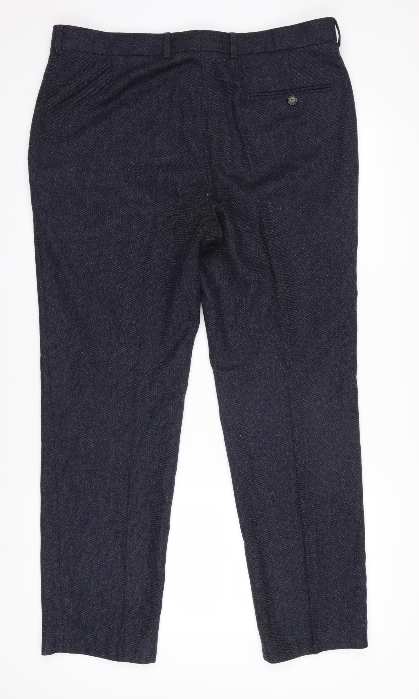 Marks and Spencer Men's Black Dress Pants Lined Wool