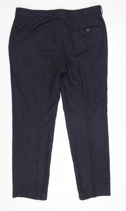 Marks and Spencer Men's Black Dress Pants Lined Wool