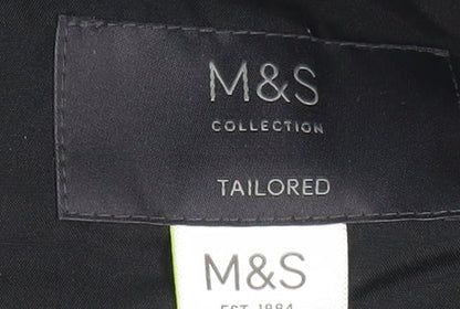 Marks and Spencer Men's Black Dress Pants Lined Wool