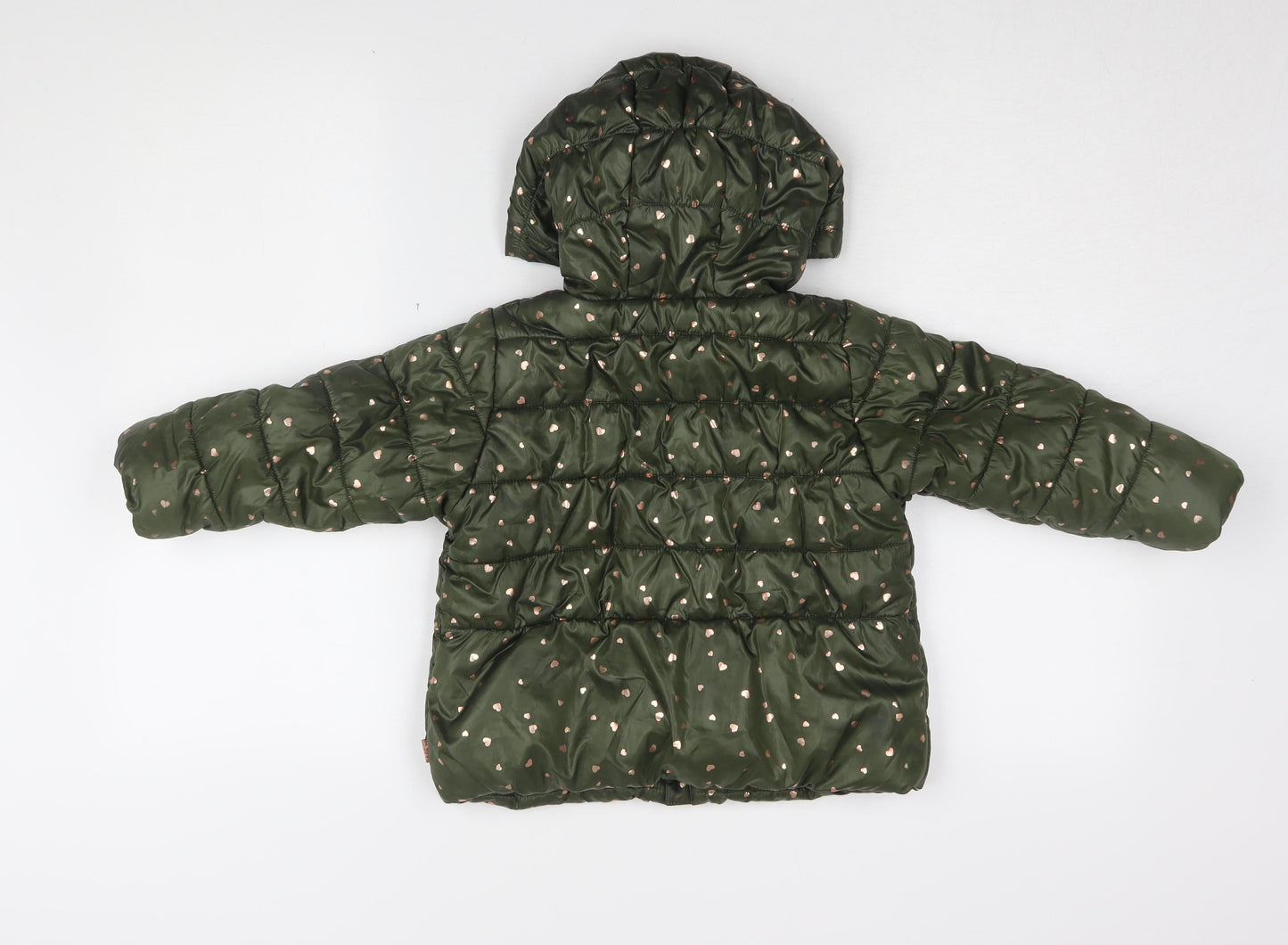 Canada House Girls Green Heart Puffer Jacket 24M