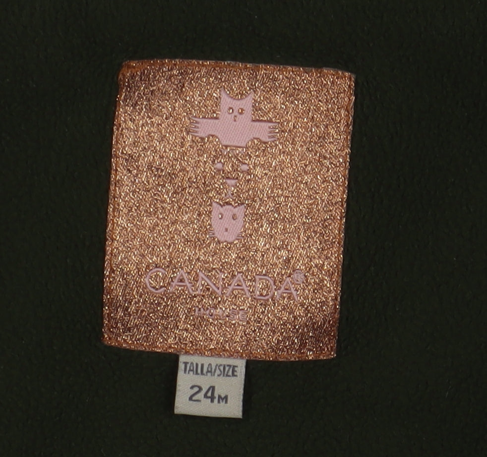 Canada House Girls Green Heart Puffer Jacket 24M