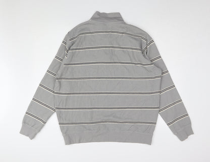 Farah Men's Grey 2XL Pullover Striped Jumper