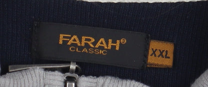 Farah Men's Grey 2XL Pullover Striped Jumper